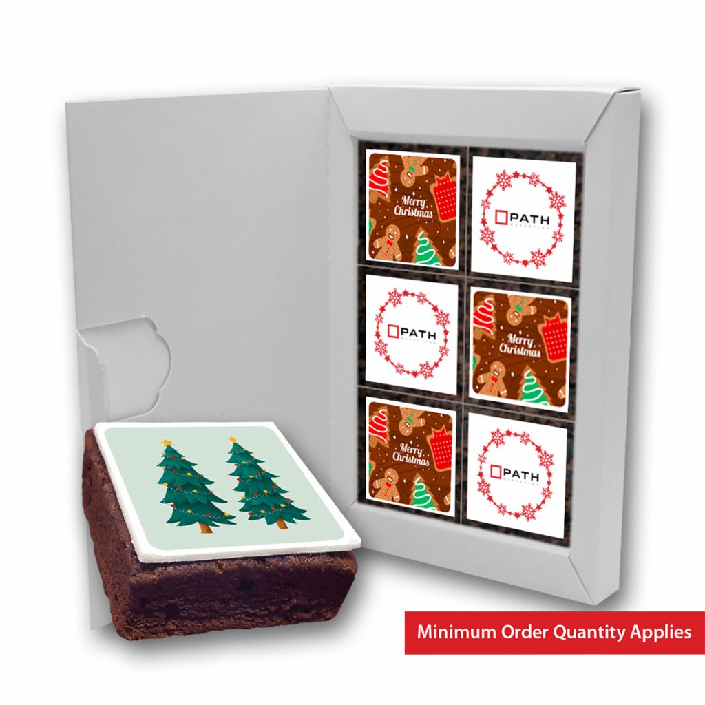 Branded Christmas brownies- Path Marketing