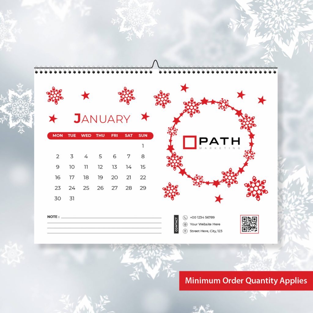 Branded calendar- Personalised Path Marketing com